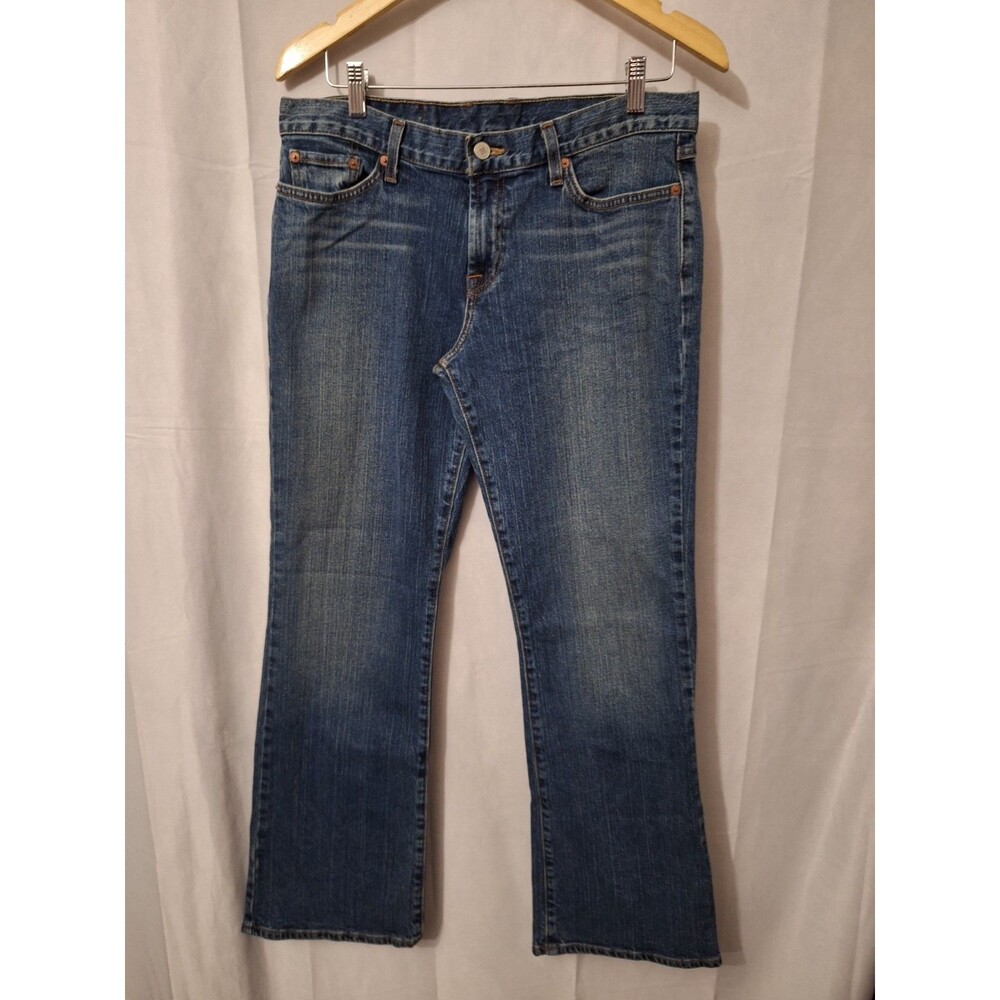 Vtg Y2K Lucky Brand Josie Mid Rise Jeans Women's Sz 31R Wide Leg Flare Denim Y2K